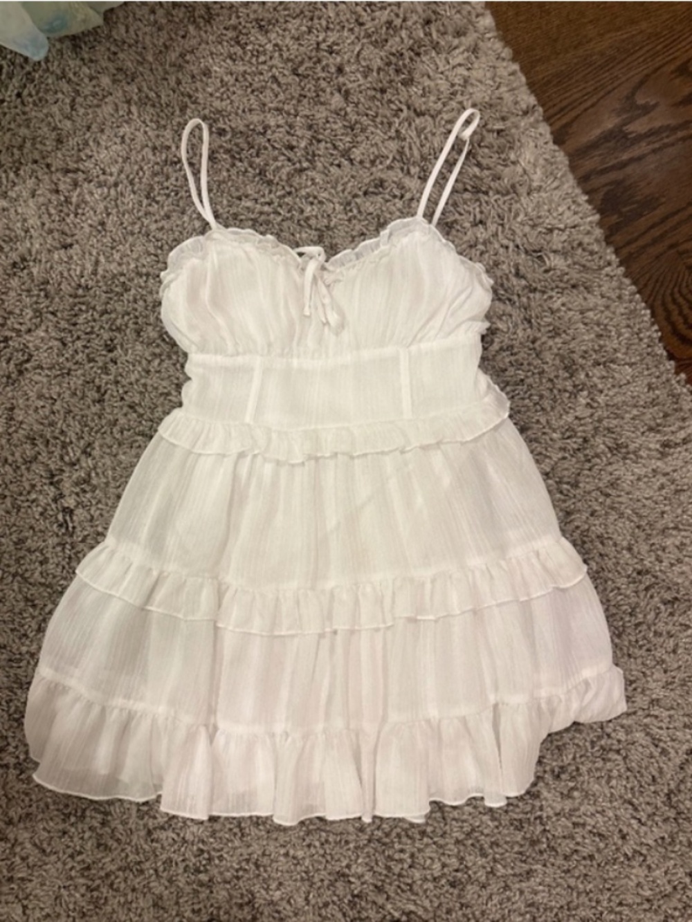 White Mini Ruffle Dress from Wild Fable🤍✨